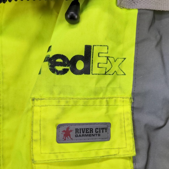 River City Garments Mens Full Zip Jacket Reflective Bright Green Size S Class 3 - Picture 10 of 16